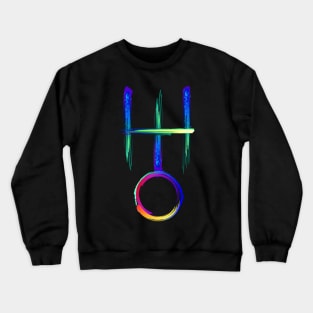 Symbols of planets luminescent paint Crewneck Sweatshirt